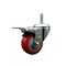 Service Caster 3'' Red Polyurethane Wheel Swivel 7/16'' Stem Caster with Total Lock Brake SCC-GRTTL20S314-PPUB-RED-716138 - alternate 1